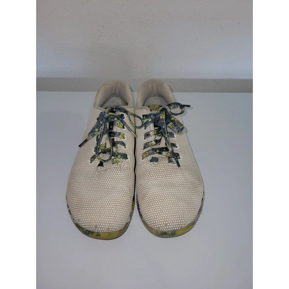 NO BULL Spring Fling SuperFabric Cream/Floral Low Top Sneakers Womens 9 Mens 7.5